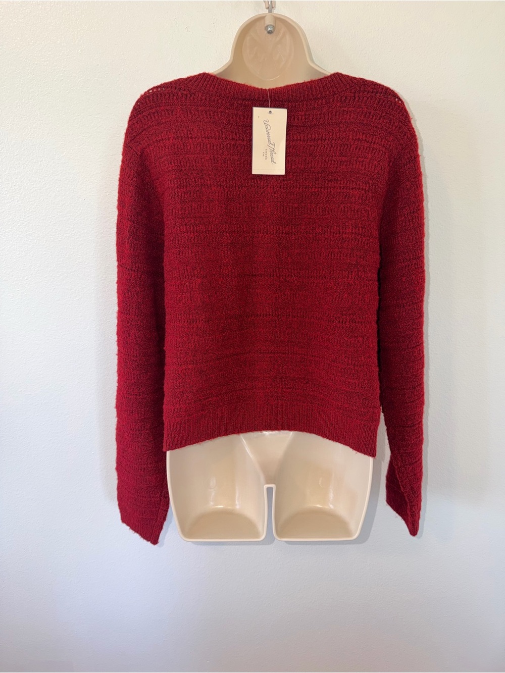 Universal Thread Red Button-Front Women's Cardigan - Picture 3 of 7